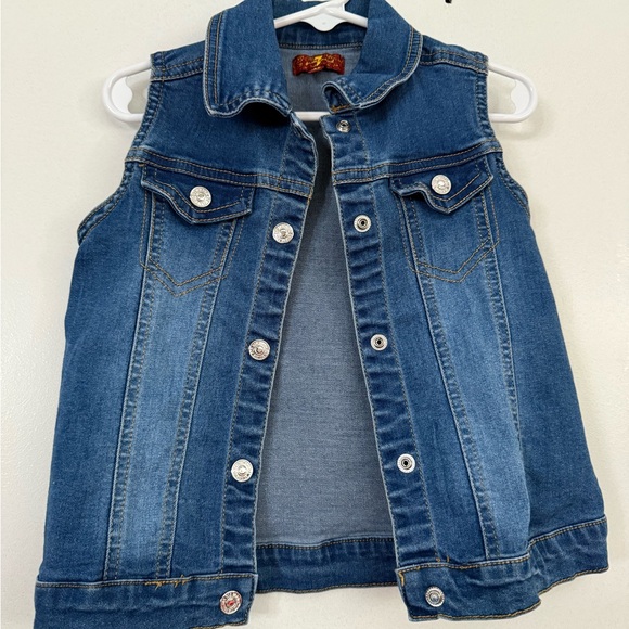 7 for All Mankind Kids Denim Vest, Size 4T - Picture 1 of 5